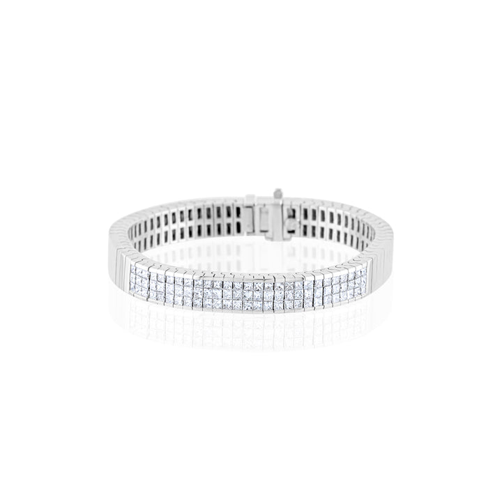18K White Gold Diamond Bangle ~ 4 ½ Ct