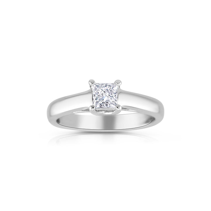 14K White Gold Diamond Solitaire ½ Ct
