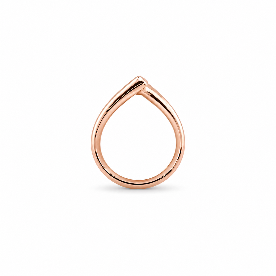 14K Rose Gold Open Diamond Solitaire ~ 1/10 Ct