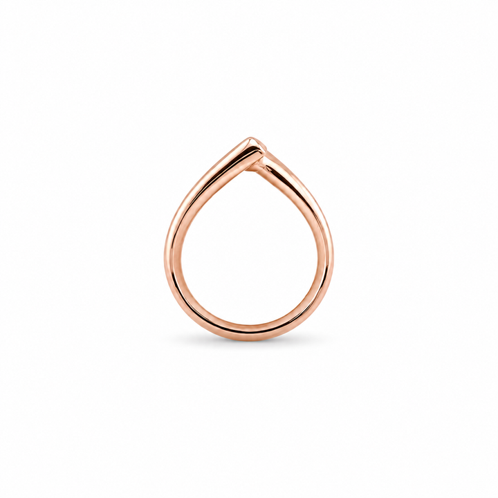 14K Rose Gold Open Diamond Solitaire ~ 1/10 Ct
