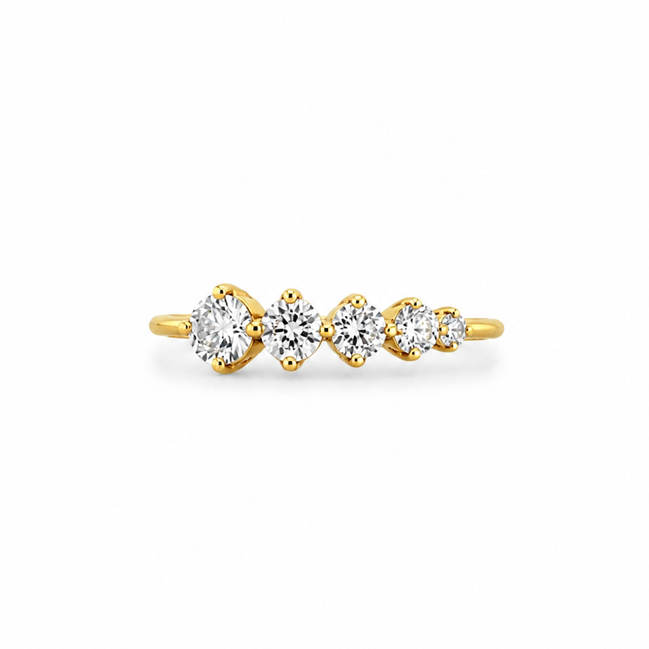14K Yellow Gold Diamond Pinky Ring ~ ¼ Ct