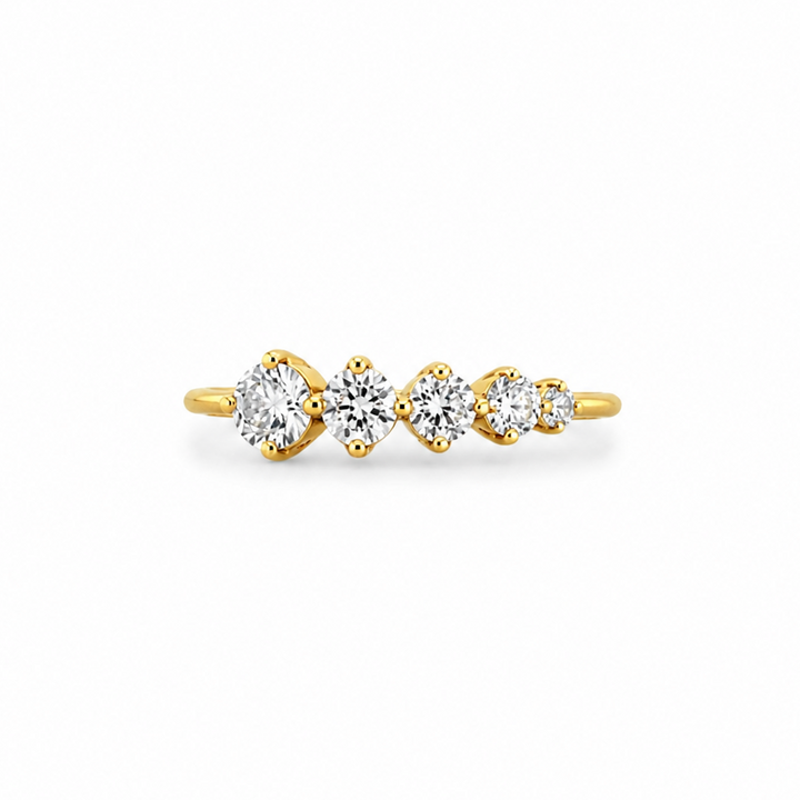14K Yellow Gold Diamond Pinky Ring ~ ¼ Ct