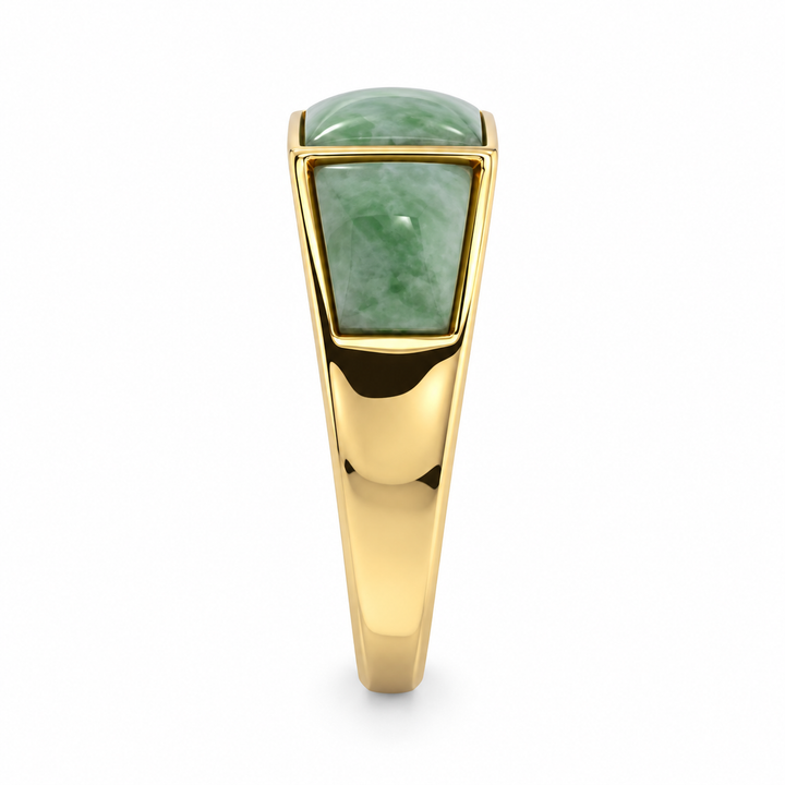 14K Yellow Gold Jade Ring ~ 2 Ct