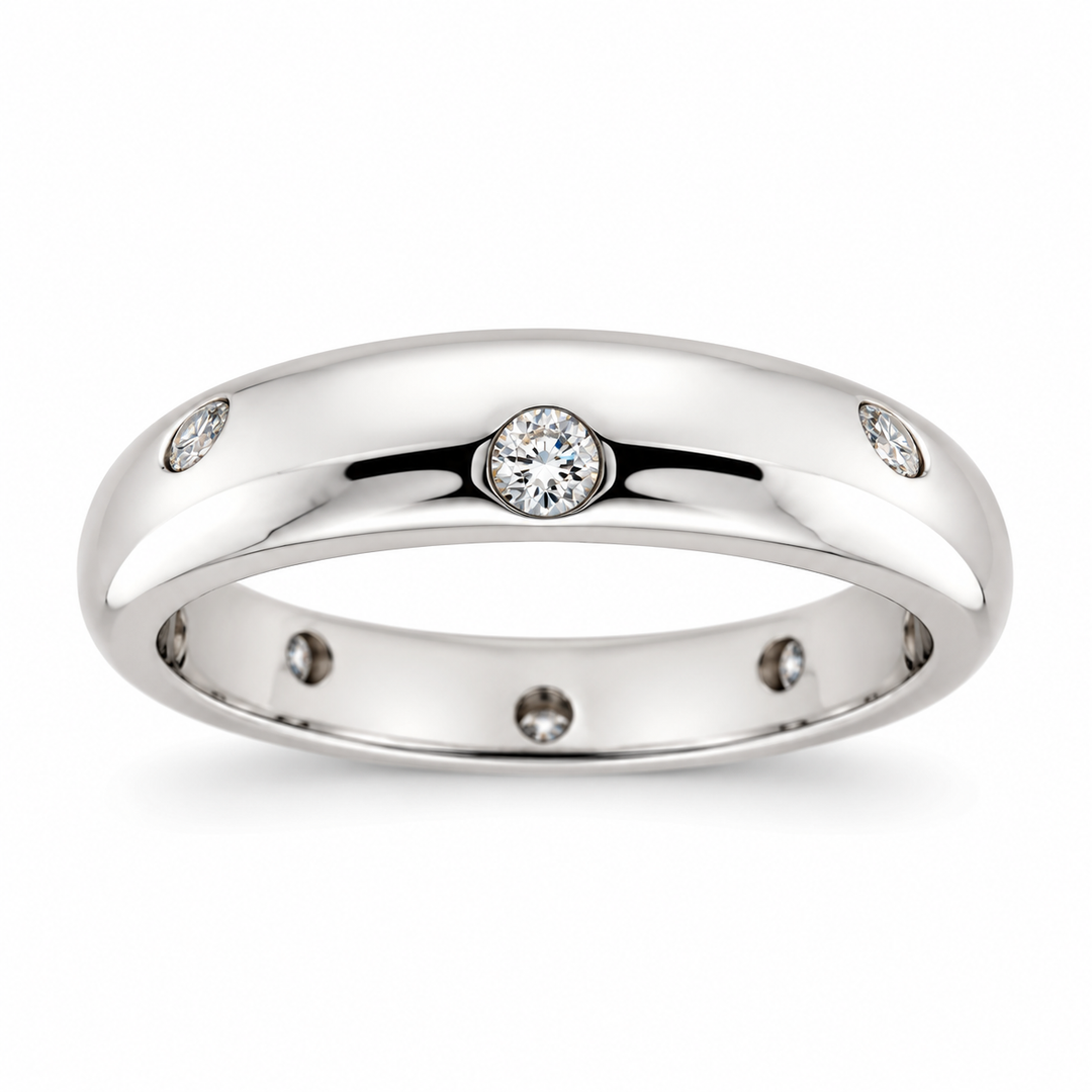 14K White Gold Diamond Eternity Band ~ ¼ Ct