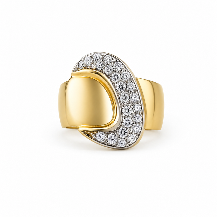14K Yellow Gold Diamond Men Pinky Ring ~ ¾ Ct