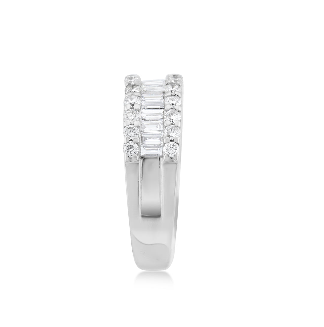 18K White Gold Diamond Anniversary Ring 2 ½ Ct