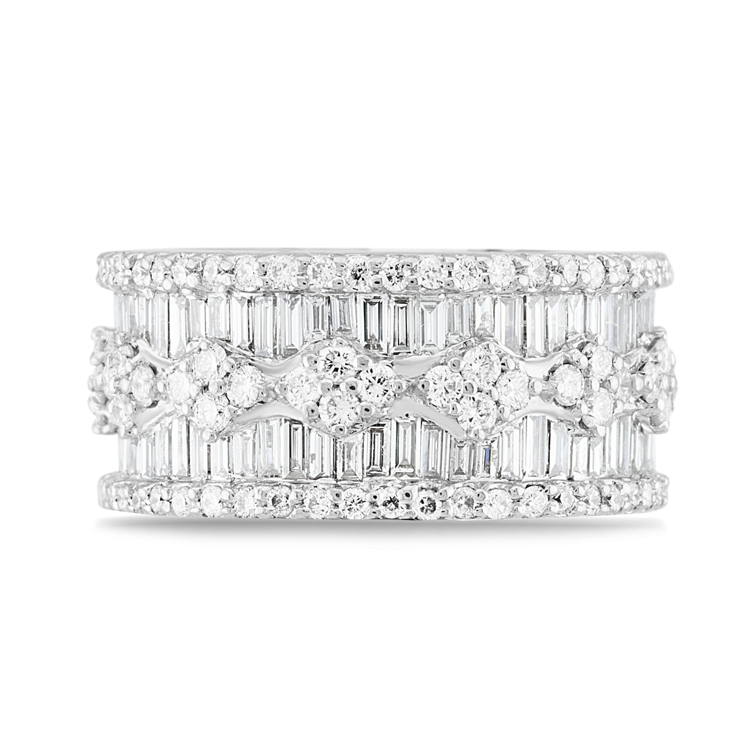 18K White Gold Diamond Eternity Band 5 Ct