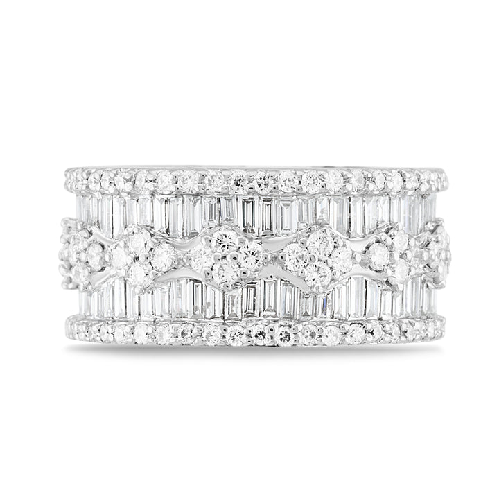 18K White Gold Diamond Eternity Band 5 Ct