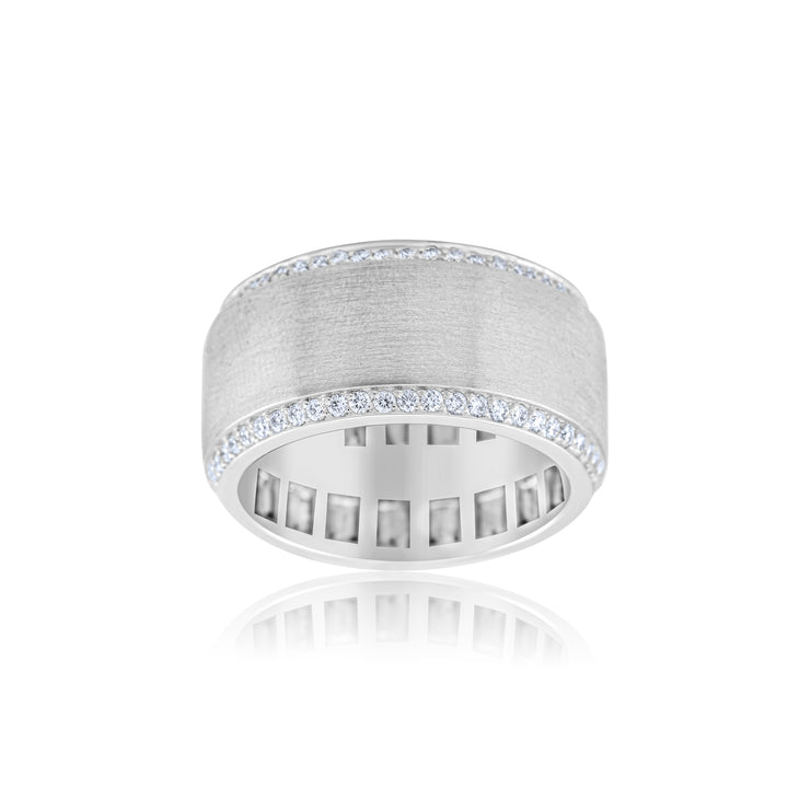 18K White Gold Diamond Men's Band ~ 1 ½ Ct