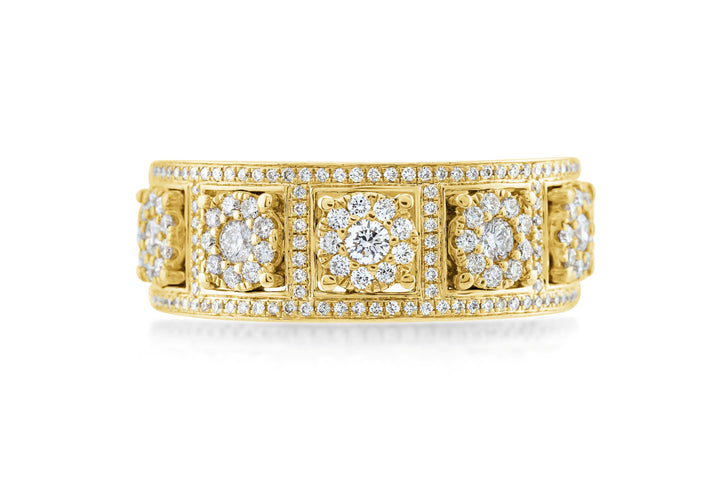 10K Yellow Gold Diamond Men’s Ring ~ 1 ½ Ct