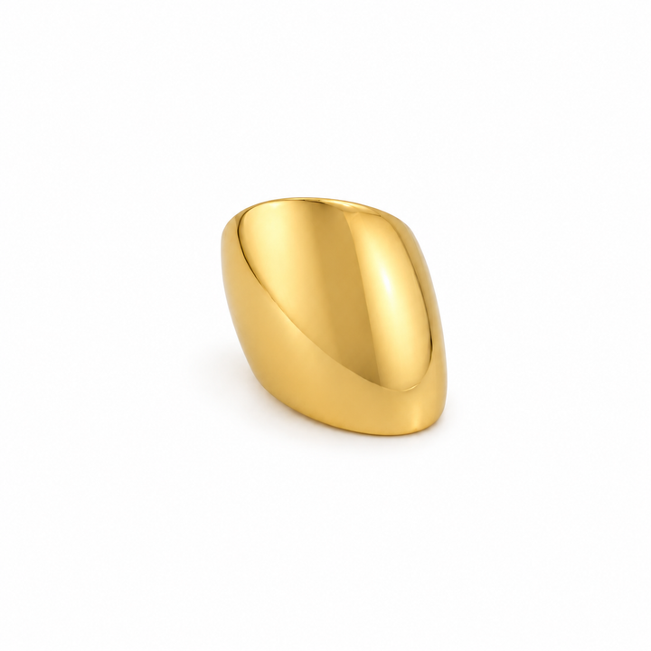 14K Gold Plated Sterling Silver Sculptural Statement Ring