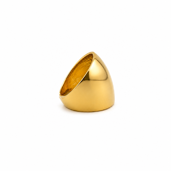 14K Gold Plated Sterling Silver Sculptural Statement Ring