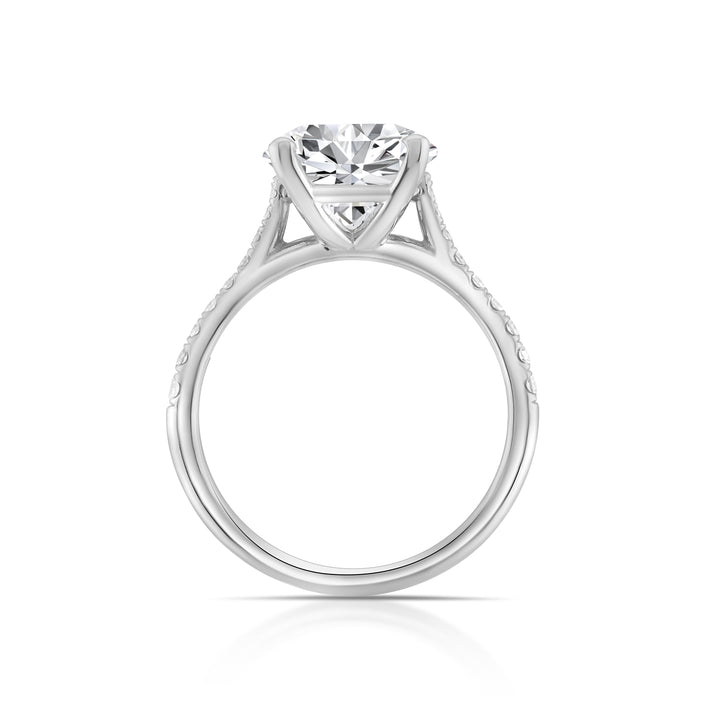 14K White Gold Lab Diamond Engagement Ring 3¾ Ct