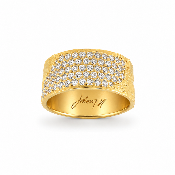 18K Yellow Gold Johnny N. Design Wave Ring ~ 2 Ct