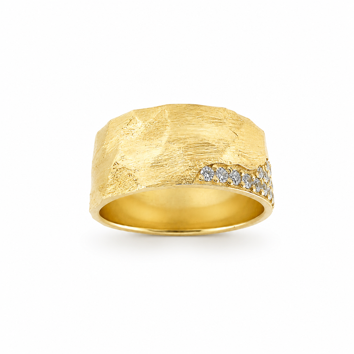 18K Yellow Gold Johnny N. Design Wave Ring ~ 2 Ct