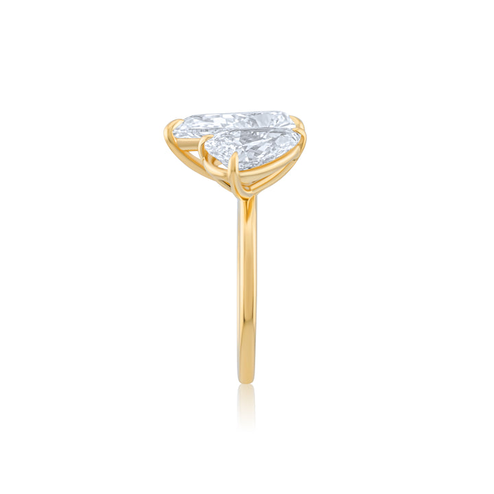 18K Yellow Gold Johnny N. Design Lab Diamond Toi & Moi Ring 6 Ct