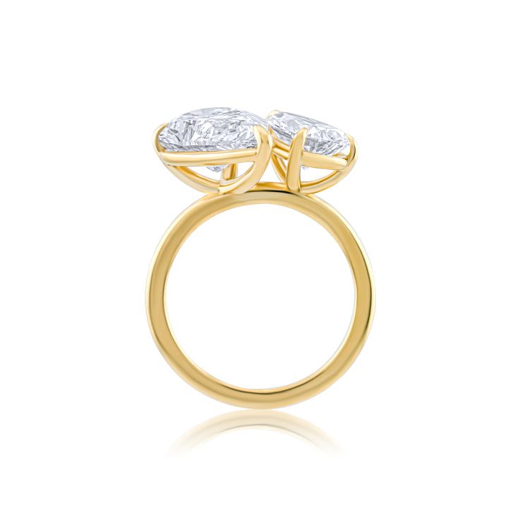 18K Yellow Gold Johnny N. Design Lab Diamond Toi & Moi Ring 6 Ct