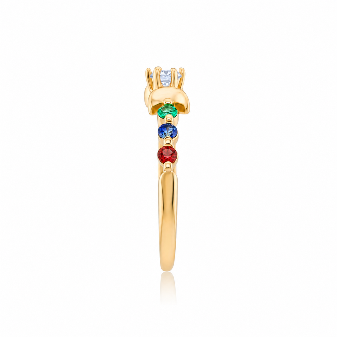 14K Yellow Gold Johnny N. Design Celestial Diamond & Gemstone Band ~ 1 ½ Ct