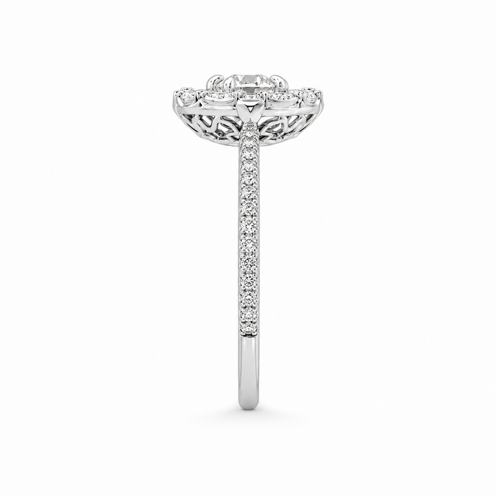 18K White Gold Johnny N. Design Lab Diamond Bloom Engagement Ring ~ 2 ½ Ct