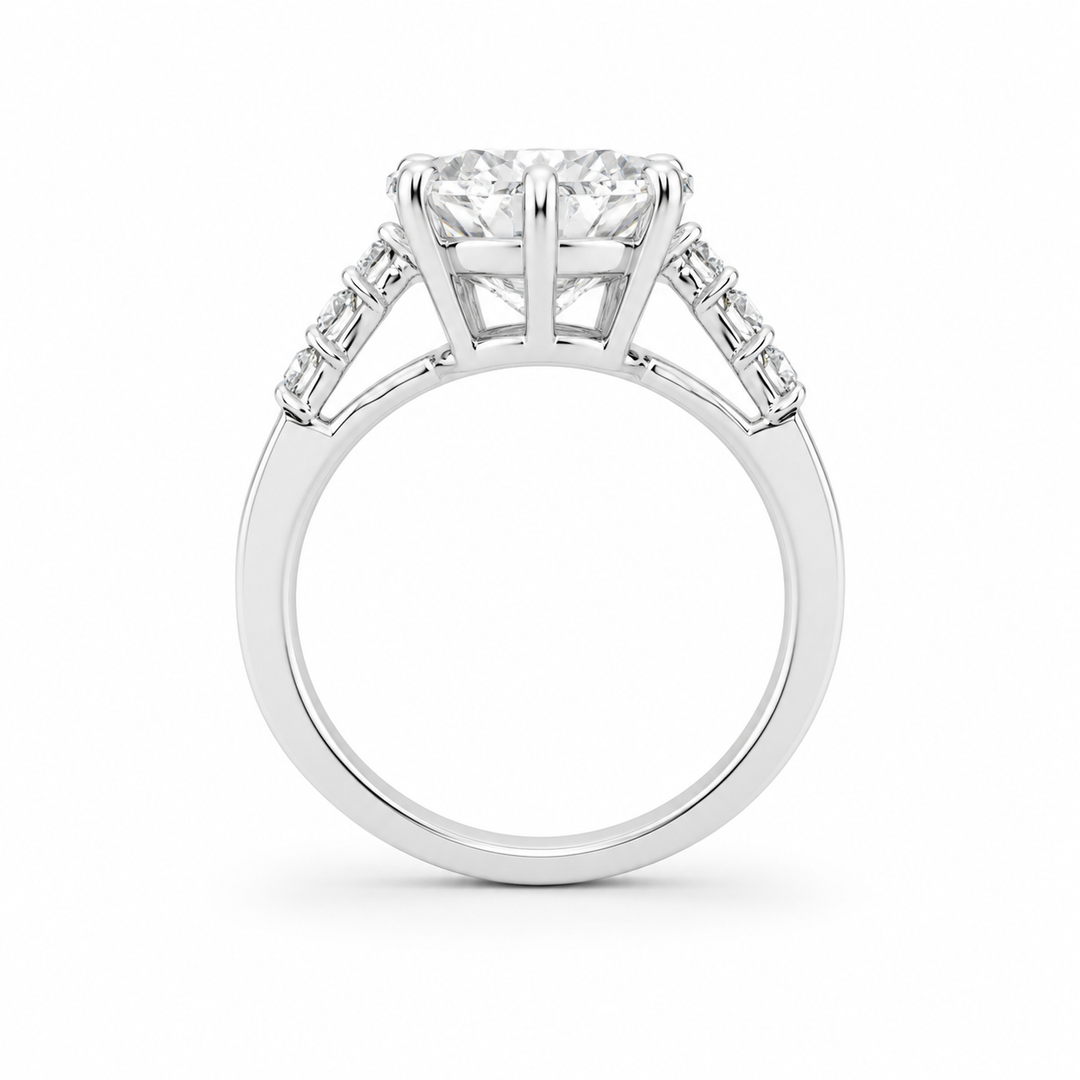 Platinum Johnny N. Design Lab Diamond Magnificent Engagement Ring 9 Ct