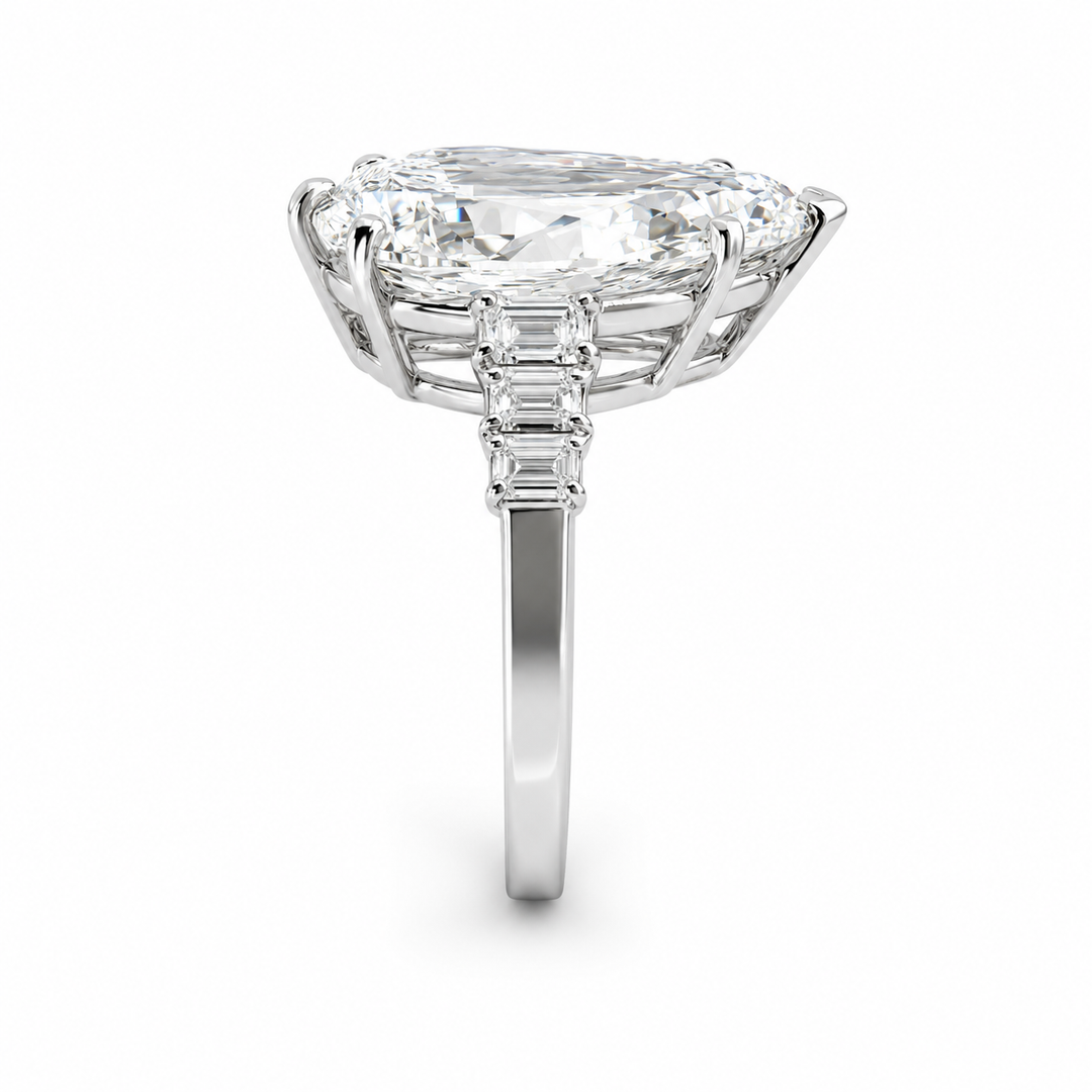 Platinum Johnny N. Design Lab Diamond Magnificent Engagement Ring 9 Ct