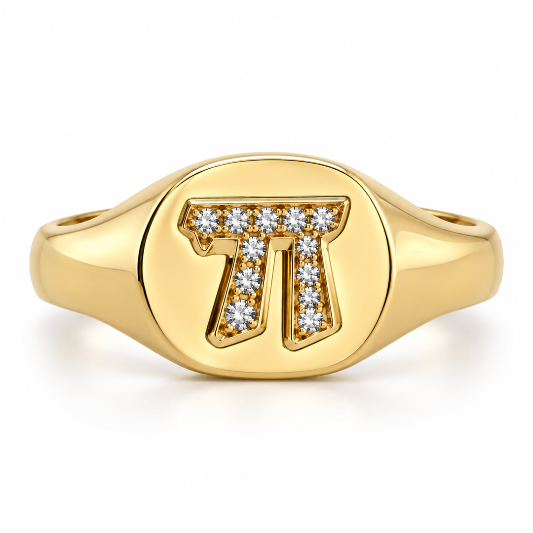 14K Yellow Gold Johnny N. Design Diamond Signet Ring ~ ½ Ct