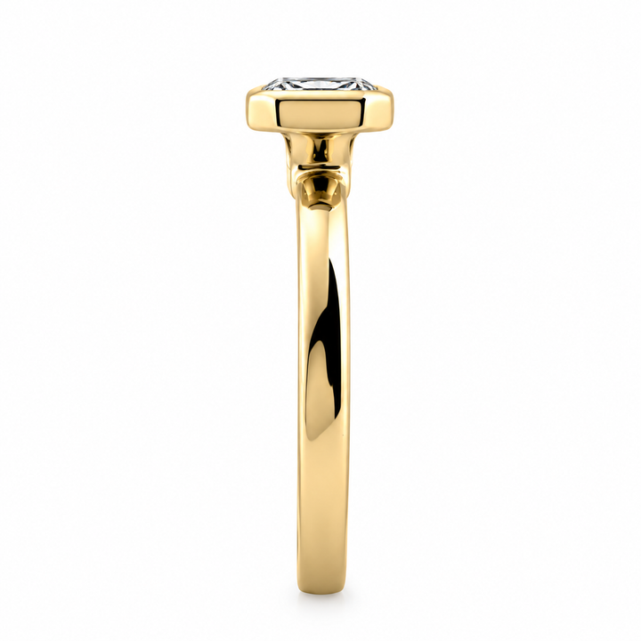14K Yellow Gold Johnny N. Bezel-Set Lab Diamond Solitaire 1 Ct