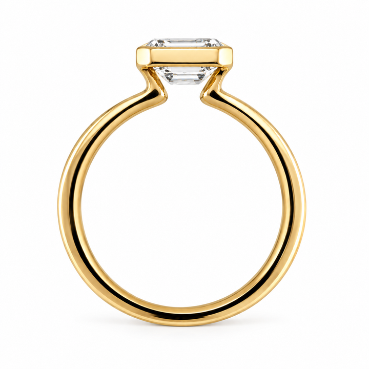 14K Yellow Gold Johnny N. Bezel-Set Lab Diamond Solitaire 1 Ct