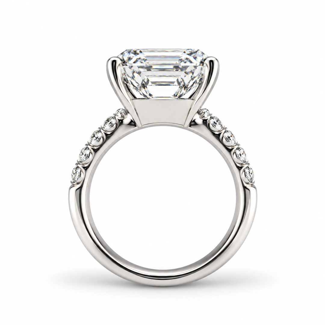14K White Gold Johnny N. Design Lab Diamond Engagement Ring 10 Ct