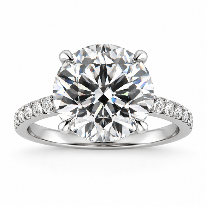 14K White Gold Johnny N. Lab Diamond Engagement Ring 10 ½ Ct