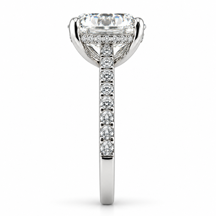 14K White Gold Johnny N. Lab Diamond Engagement Ring 10 ½ Ct