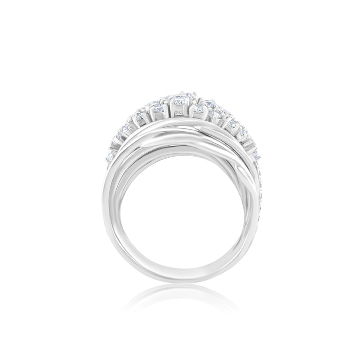 14K White Gold Diamond Cocktail Ring ~ 1 ¼ Ct