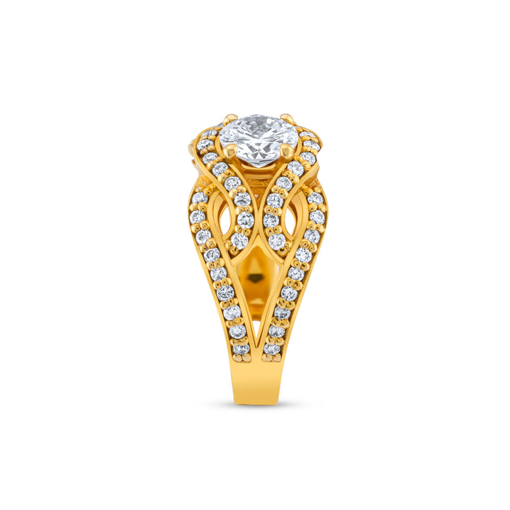14K Yellow Gold Diamond One-of-a-Kind Johnny N. Design Ring 1.06 Ct