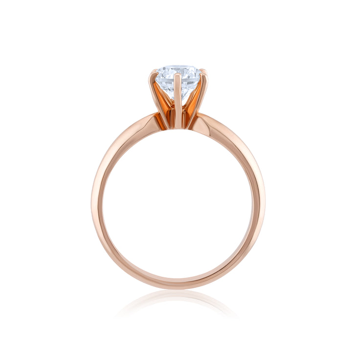 14K Rose Gold Diamond Solitaire 1 Ct