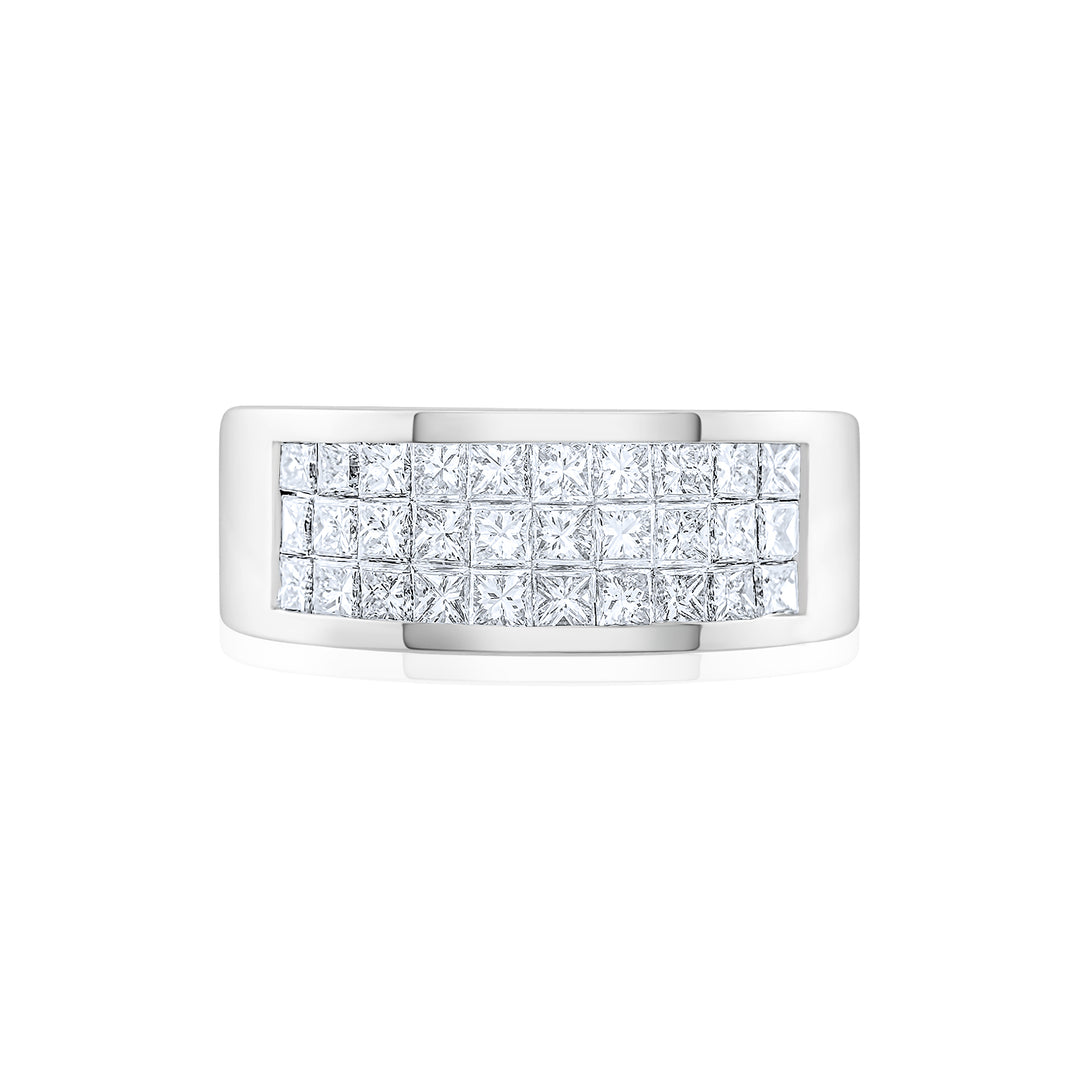 14K White Gold Diamond Men’s Band ~ 2 Ct