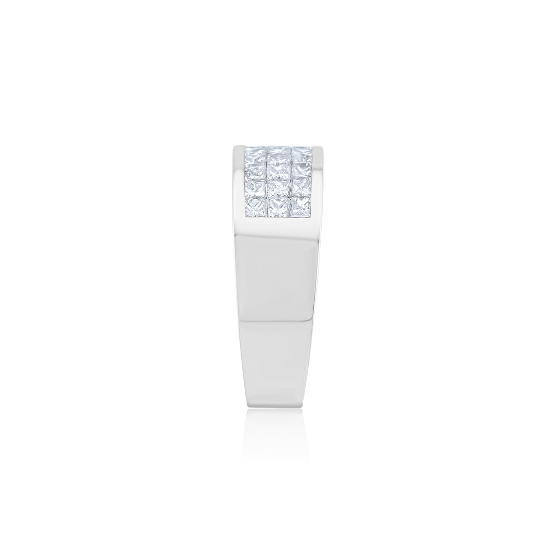 14K White Gold Diamond Men’s Band ~ 2 Ct