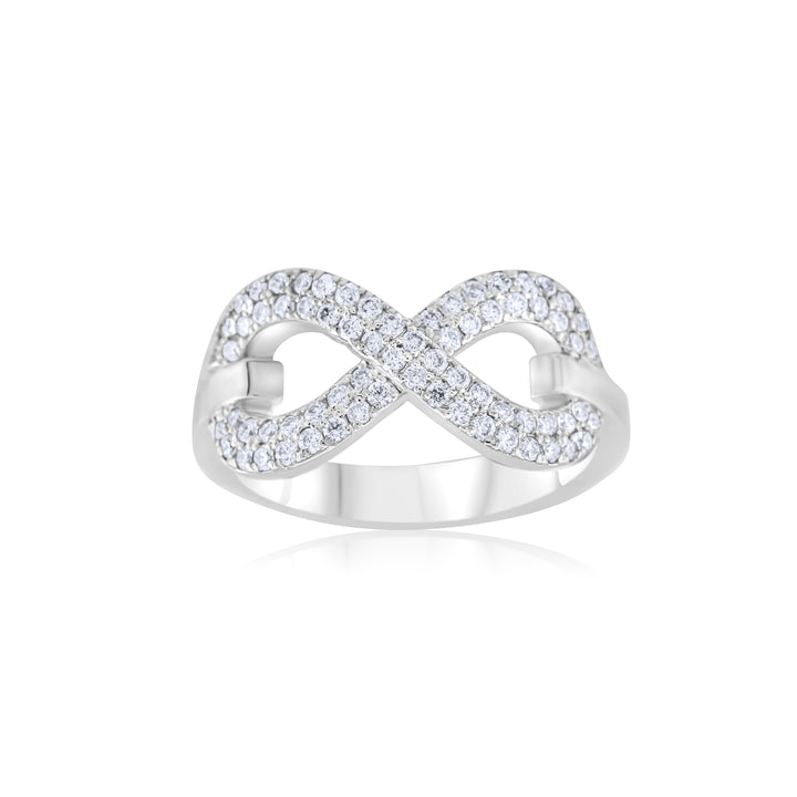 14K White Gold Diamond Infinity Band ~ ¾ Ct