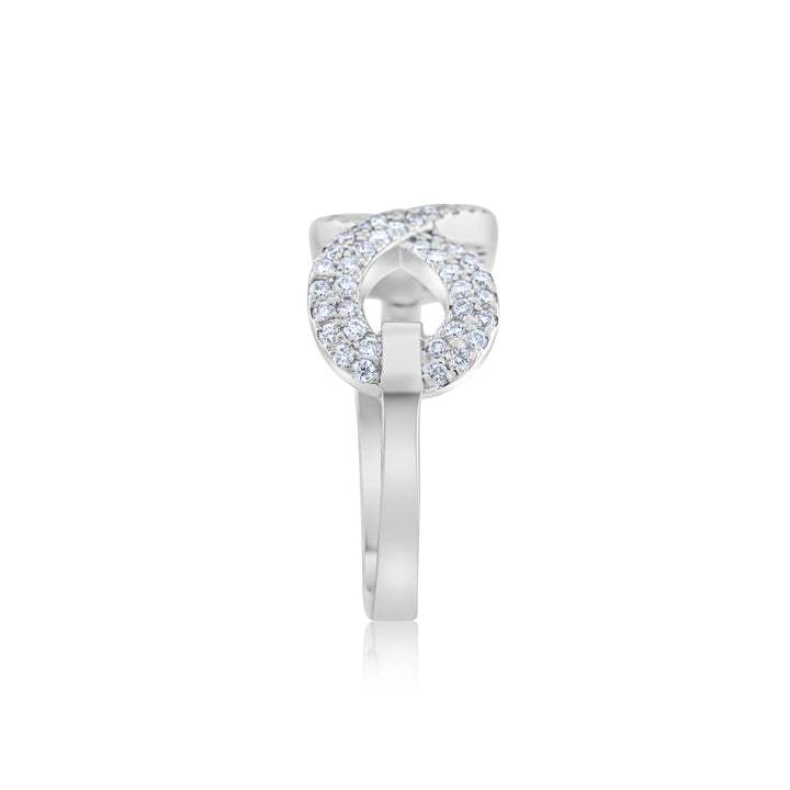 14K White Gold Diamond Infinity Band ~ ¾ Ct