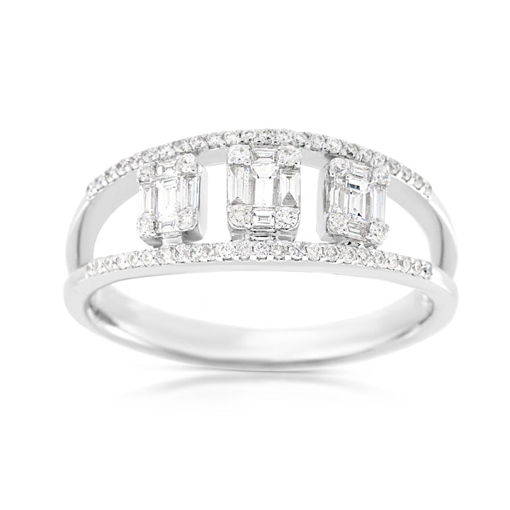 18K White Gold Diamond Fashion Band ½ Ct