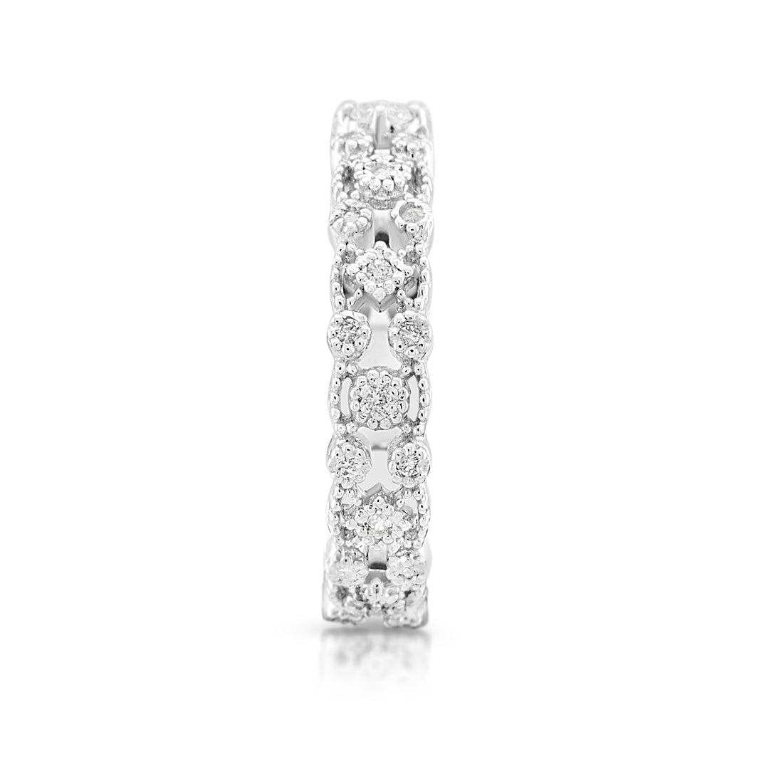 14K White Gold Diamond Eternity Band 1/3 Ct