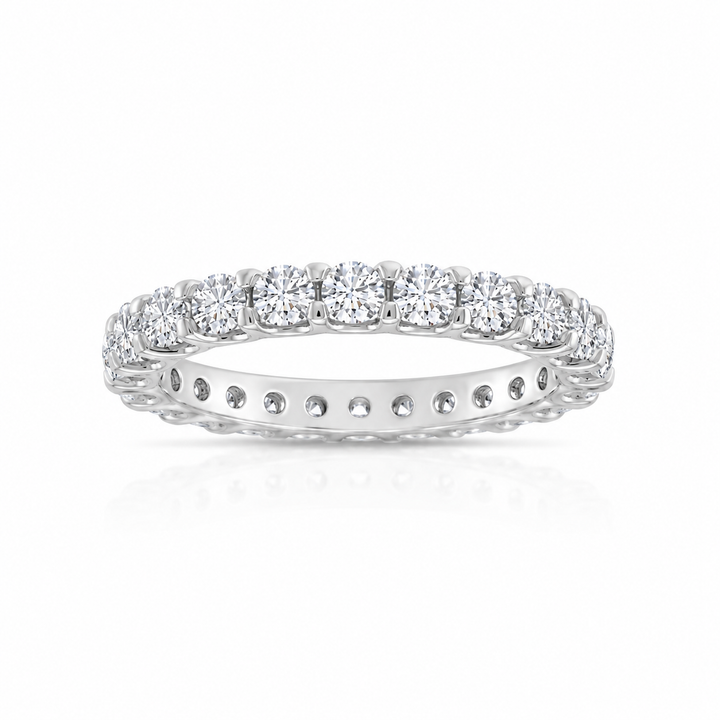 14K White Gold Diamond Eternity Band 2 2/3 Ct