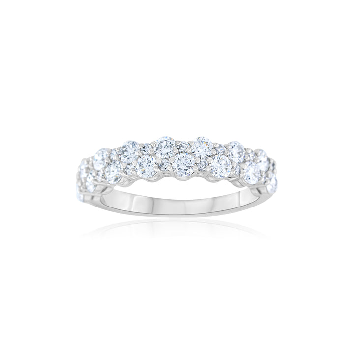 14K White Gold Diamond Band 1.15 Ct