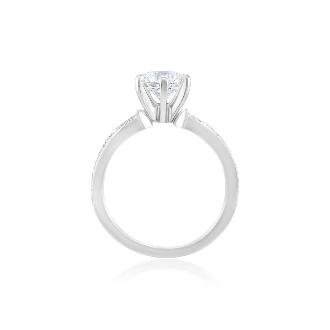 Platinum Diamond Twist Engagement Ring 1 1/3 Ct