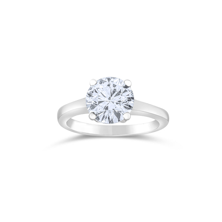 14K White Gold Classic Diamond Solitaire 2.32 Ct