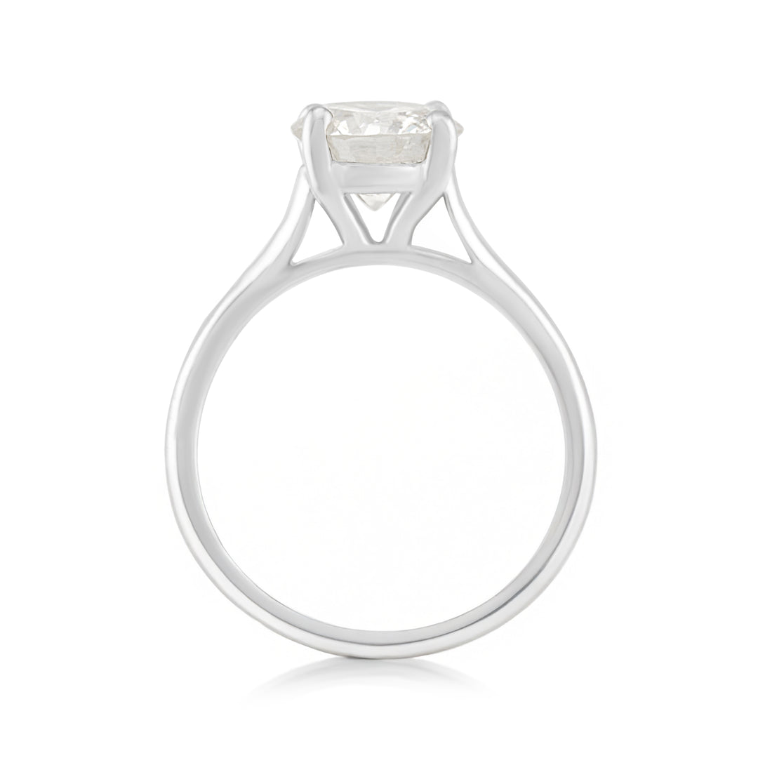 14K White Gold Classic Diamond Solitaire 1.78 Ct