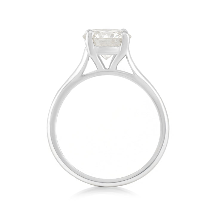 14K White Gold Classic Diamond Solitaire 1.78 Ct