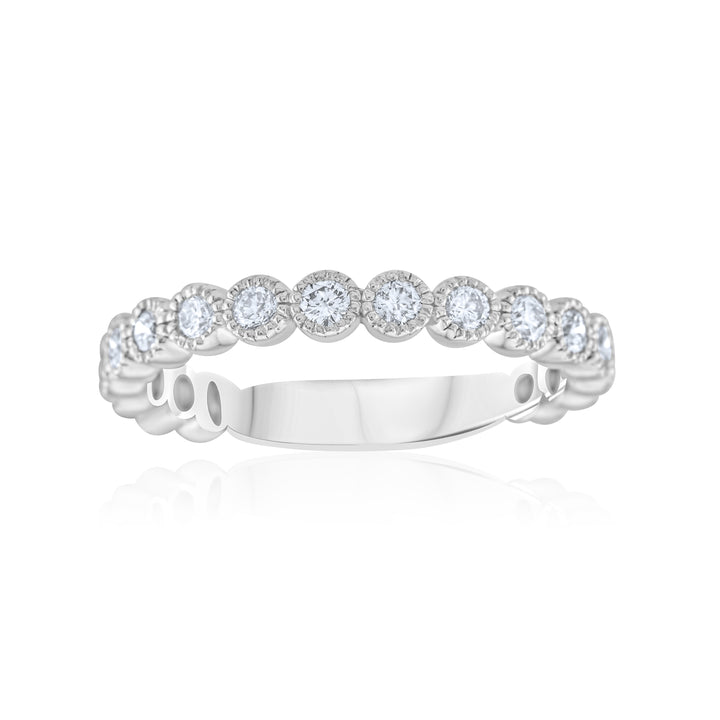14K White Gold Diamond Stackable Band ~ 2/3 Ct