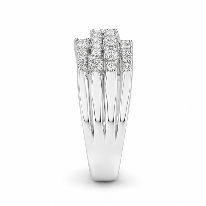14K White Gold Diamond Anniversary Ring 1 ½ Ct