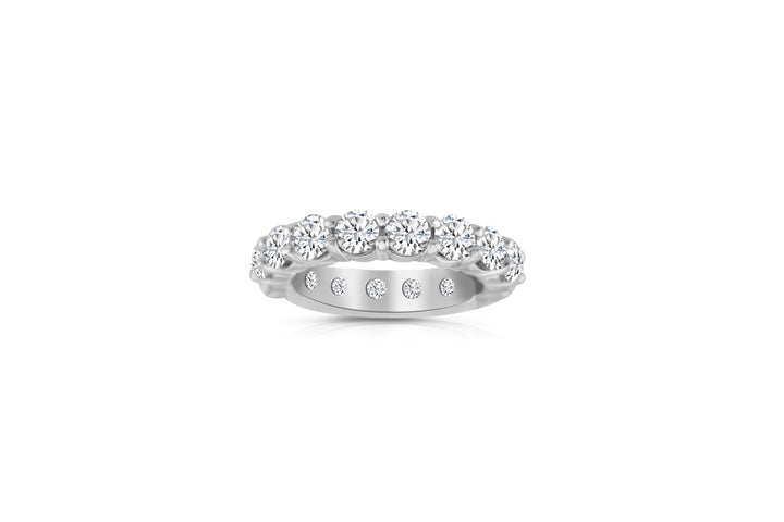 14K White Gold Lab Diamond Eternity Band 3.60 Ct