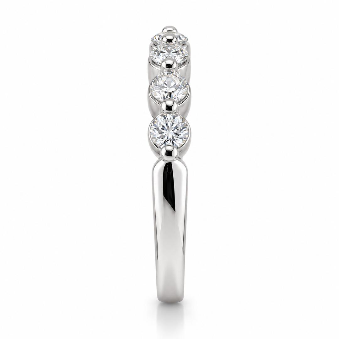 14K White Gold Diamond Band ~ ½ Ct